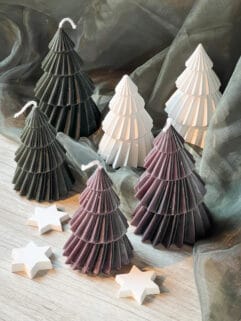 Tannenbaum Kerzen, recycelt